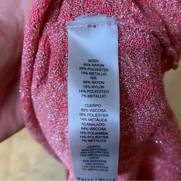 White House Black Market Pink Metallic Ombre Tank Blouse - Picture 4 of 6